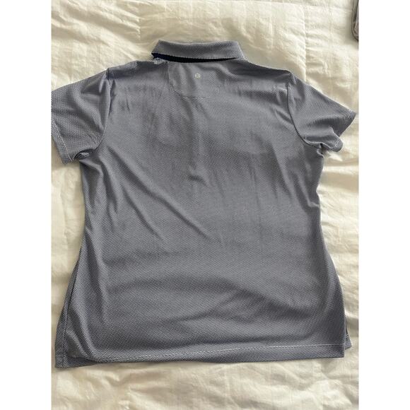 EP New York Women' Pebble Beach Geometric Jacquard Polo Inky Multi Size XL NWT - Picture 4 of 7